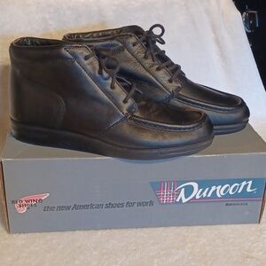 Red Wing work boots men's shoes size 9.5 new vintage shoes black leather